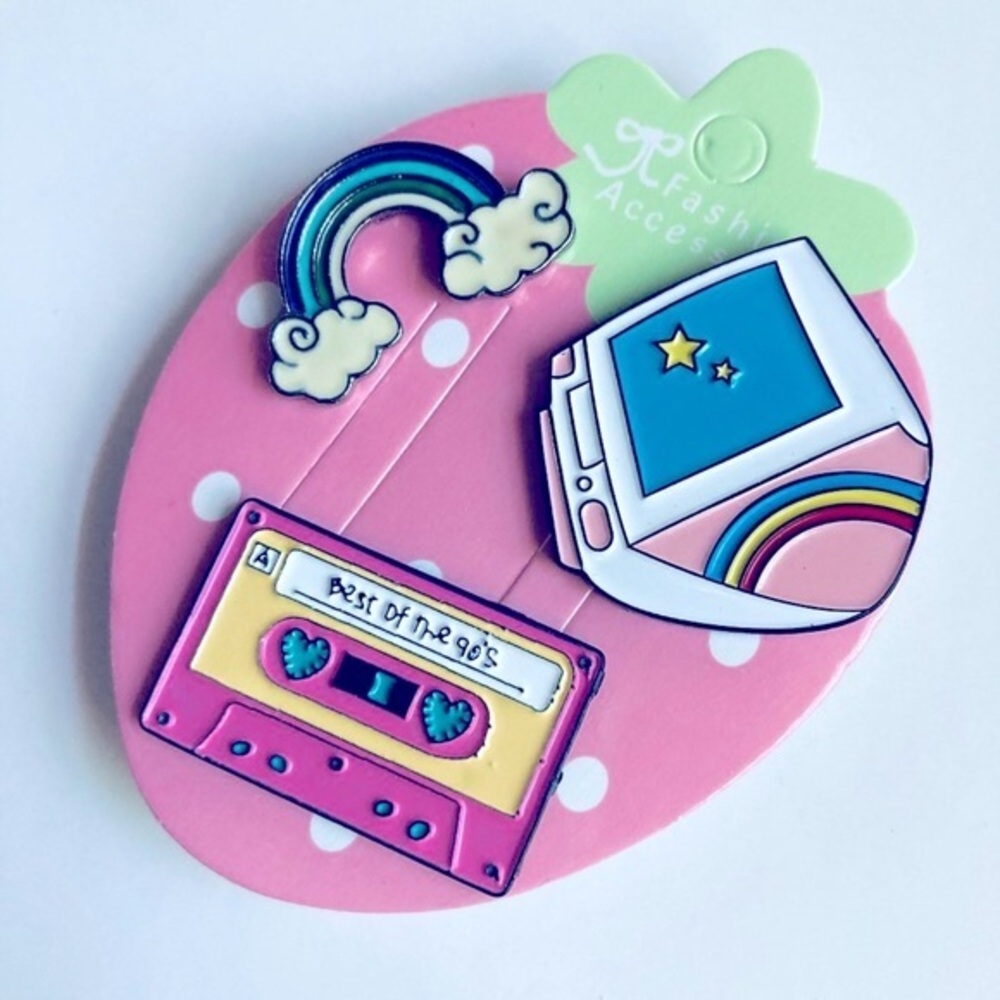 🍒 5/$25 🍒 Enamel Pins 90s' Mixtape